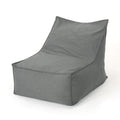 Ettie 3 Ft. Water Resistant Fabric Bean Bag Chair, Dark Grey Gray Waterproof Fabric