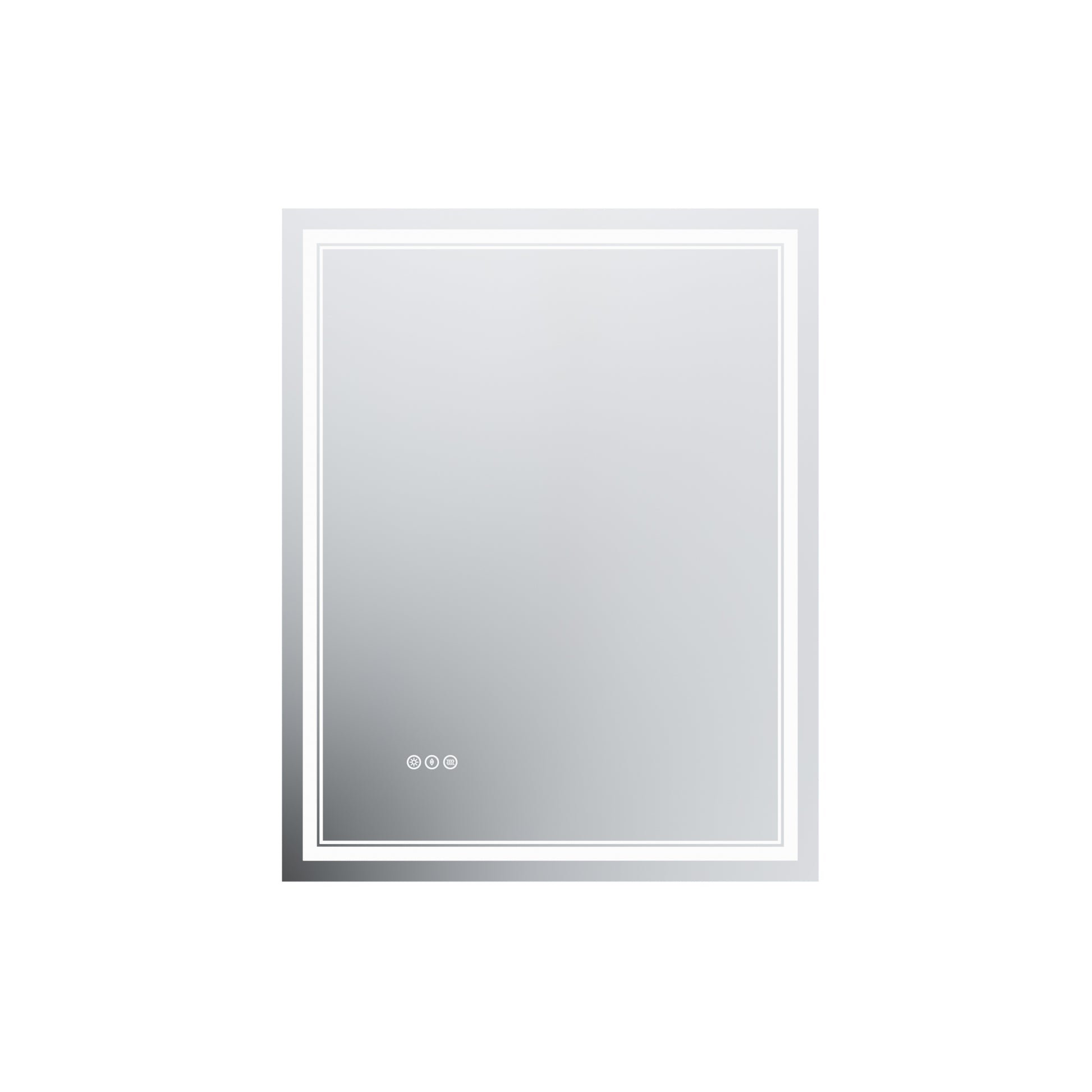 Led Bathroom Mirror, 32X40 Inch Bathroom Vanity Mirrors With Lights, Mirrors For Wall With Smart Touch Button, Anti Fog, Memory Function, Stepless Dimmable Makeup Mirror Horizontal Vertical White Aluminium
