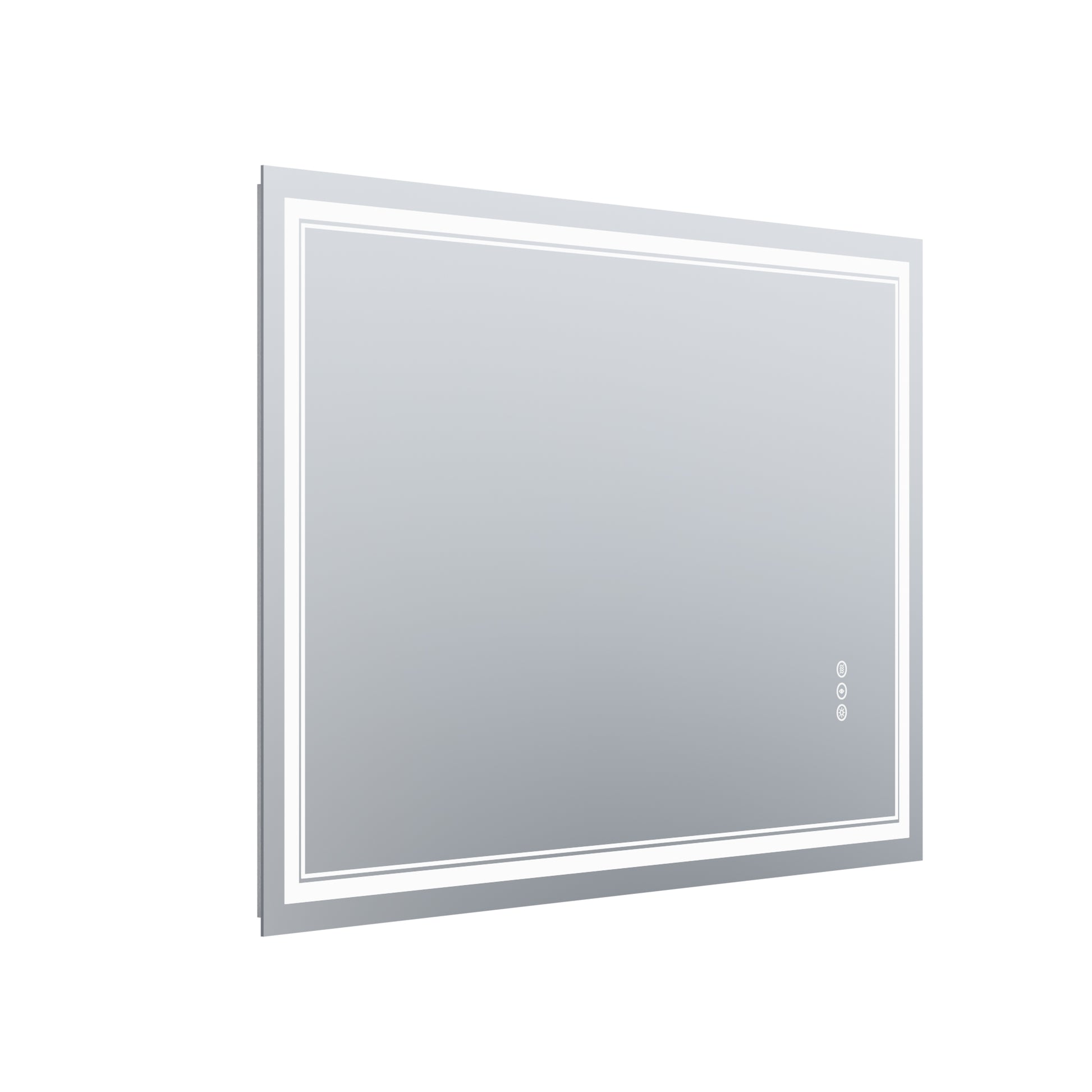 Led Bathroom Mirror, 32X48 Inch Bathroom Vanity Mirrors With Lights, Mirrors For Wall With Smart Touch Button, Anti Fog, Memory Function, Stepless Dimmable Makeup Mirror Horizontal Vertical White Aluminium