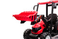 24V Kids 3In1 Ride On Tractor, Pedal Tractors With Working Loader And Backhoe Digger, Kids' Ride On Car Toys, Battery Powered Electric Vehicles With Trailer, Digger For Toddlers Red Red Plastic