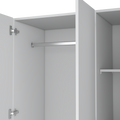 Armoire Haddam, Bedroom, White White Particle Board Engineered Wood