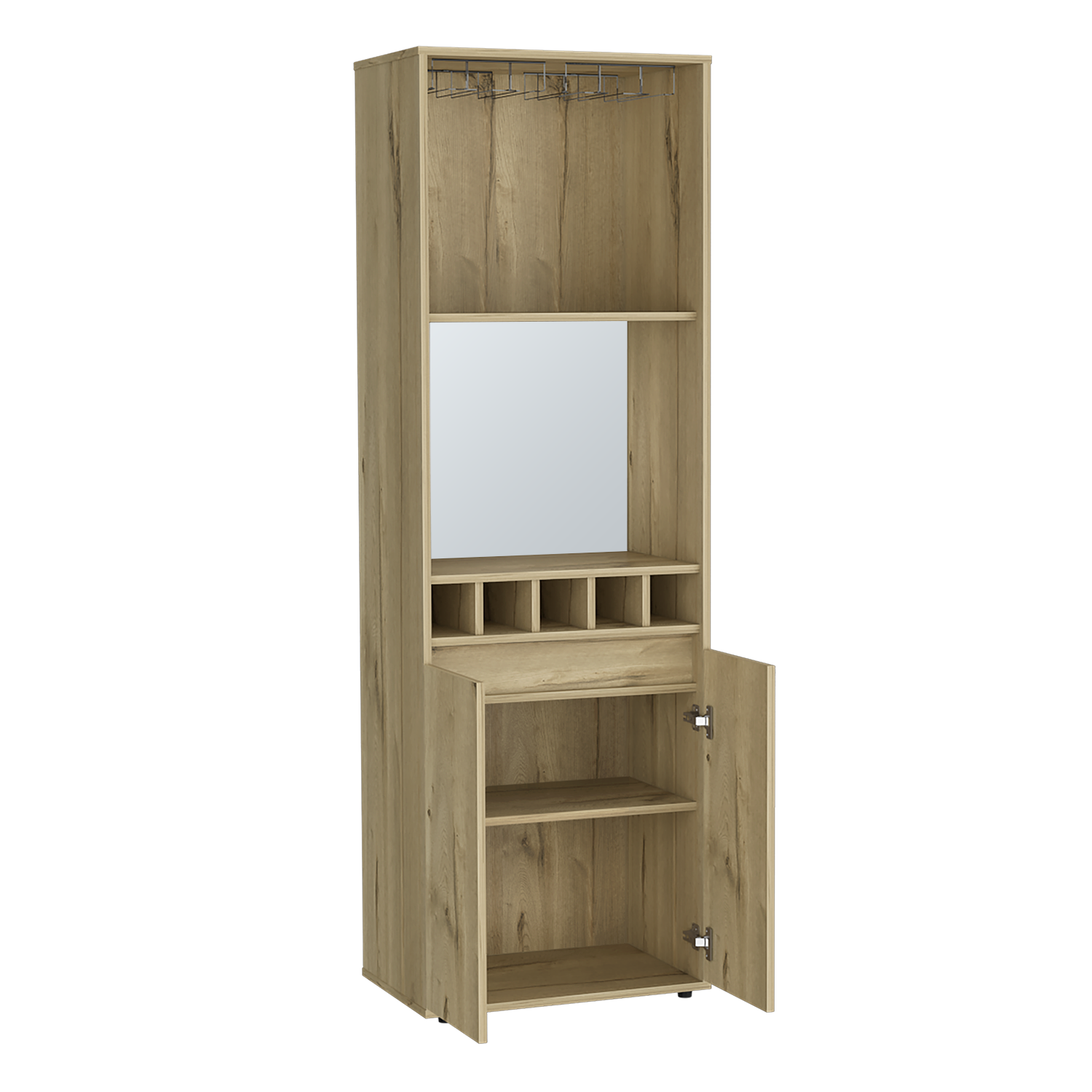 Bar Cabinet Tucson, Living Room, Light Oak Light Oak Particle Board Particle Board