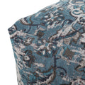 Anita Square Pouf, Blue Blue Fabric