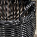 Lucius Round Resin Woven Wicker Basket With Handles 13