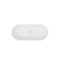 67'' Glossy Acrylic Freestanding Soaking Bathtub With Integrated Slotted Overflow And Brushed Nickel Toe Tap Drain, Cupc Certified, 02138 Glossy White Oval Bathroom Freestanding Tubs Polished 61 69 In Contemporary Soaking Center Acrylic Acrylic