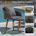 K&K 5 Pieces Patio Furniture Chair Sets, Patio Conversation Set With Wicker Cool Bar Table, Ottomans,Outdoor Furniture Bistro Sets For Porch,Backyard,Balcony,Poolside Grey Yes Complete Patio Set Grey Weather Resistant Frame Fade Resistant Cushion Garden