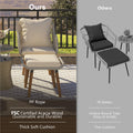 K&K 5 Pieces Patio Furniture Chair Sets, Patio Conversation Set With Wicker Cool Bar Table, Ottomans,Outdoor Furniture Bistro Sets For Porch,Backyard,Balcony,Poolside Brown Yes Complete Patio Set Brown Weather Resistant Frame Fade Resistant Cushion