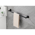 6 Piece Brass Bathroom Towel Rack Set Wall Mount Matte Black Brass