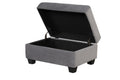 Omega Velvet Upholstery Contemporary Ottoman With Storage Made With Wood Gray Wood Primary Living Space Solid Grey Tufted Gray Velvet Velvet Medium Soft Contemporary Rectangle Internal Storage Wood Velvet