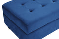 Omega Velvet Upholstery Contemporary Ottoman With Storage Made With Wood Navy Wood Primary Living Space Solid Blue Tufted Navy Velvet Velvet Medium Soft Contemporary Rectangle Internal Storage Wood Velvet