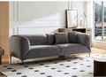 Wks2G Light Gray Sofa Can Be Placed In The Studio, Living Room, Attic Multiple Scenes, Modern Style Simple Fashion, Size 89.37* 35.43* High 28.74 Inches Gray Fabric 3 Seat
