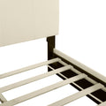 Queen Size Upholstered Platform Bed With Lateral Storage Compartments And Thick Fabric, Velvet, Beige Beige Velvet