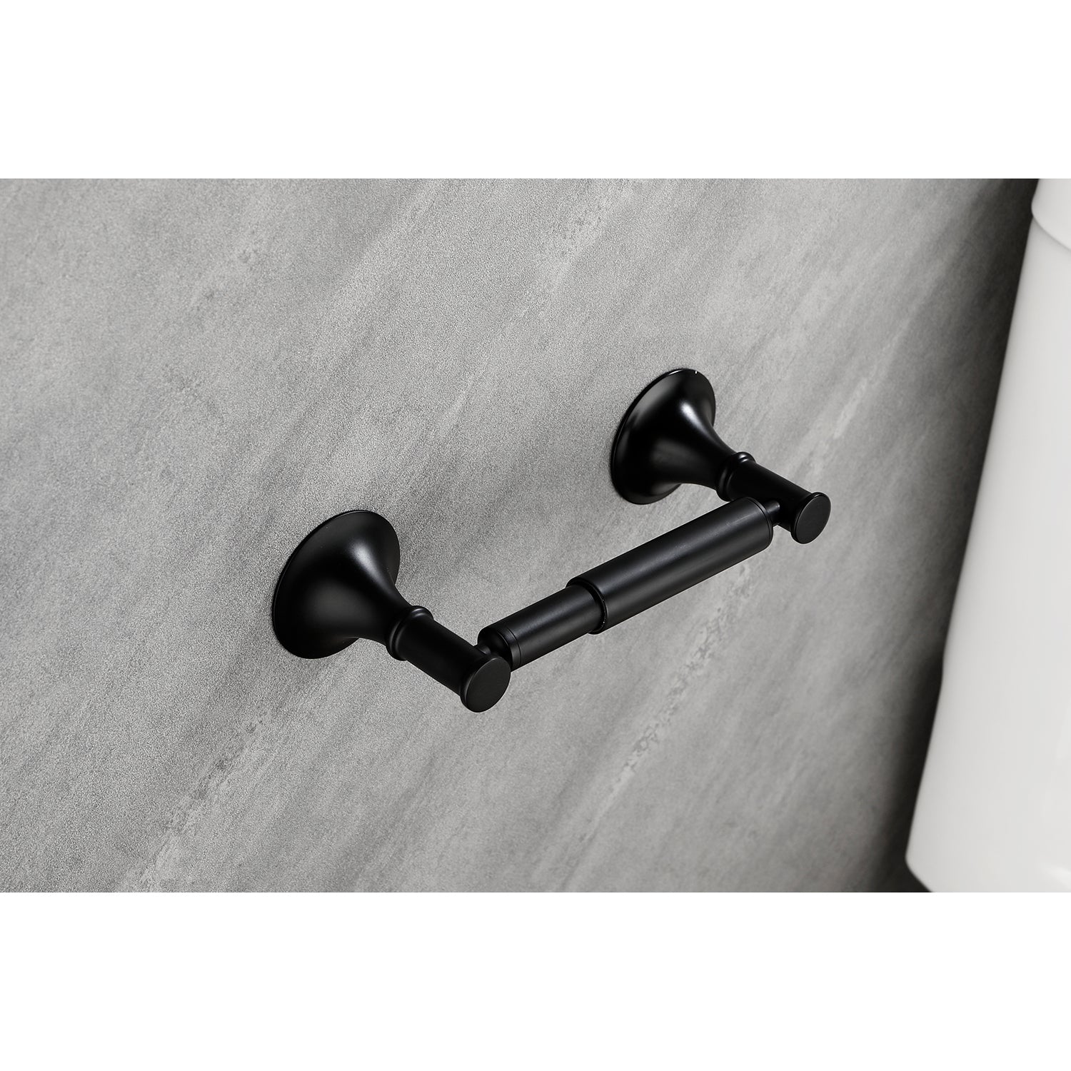 6 Piece Brass Bathroom Towel Rack Set Wall Mount Matte Black Brass