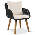 K&K 5 Pieces Patio Furniture Chair Sets, Patio Conversation Set With Wicker Cool Bar Table, Ottomans,Outdoor Furniture Bistro Sets For Porch,Backyard,Balcony,Poolside Black&Beige Yes Complete Patio Set Beige Black Weather Resistant Frame Fade Resistant