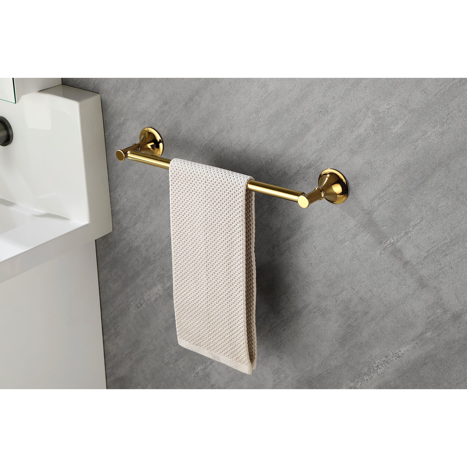 6 Piece Brass Bathroom Towel Rack Set Wall Mount Gold Brass