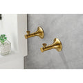 6 Piece Brass Bathroom Towel Rack Set Wall Mount Brushed Gold Brass