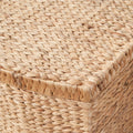 Rectangular Curve Water Hyacinth Woven Wicker Trunk With Handles 26