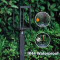 Solar Outdoor Light Pathway Dusk To Dawn Garden Lighting Black Metal