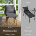 K&K 5 Pieces Patio Furniture Chair Sets, Patio Conversation Set With Wicker Cool Bar Table, Ottomans,Outdoor Furniture Bistro Sets For Porch,Backyard,Balcony,Poolside Grey Yes Complete Patio Set Grey Weather Resistant Frame Fade Resistant Cushion Garden