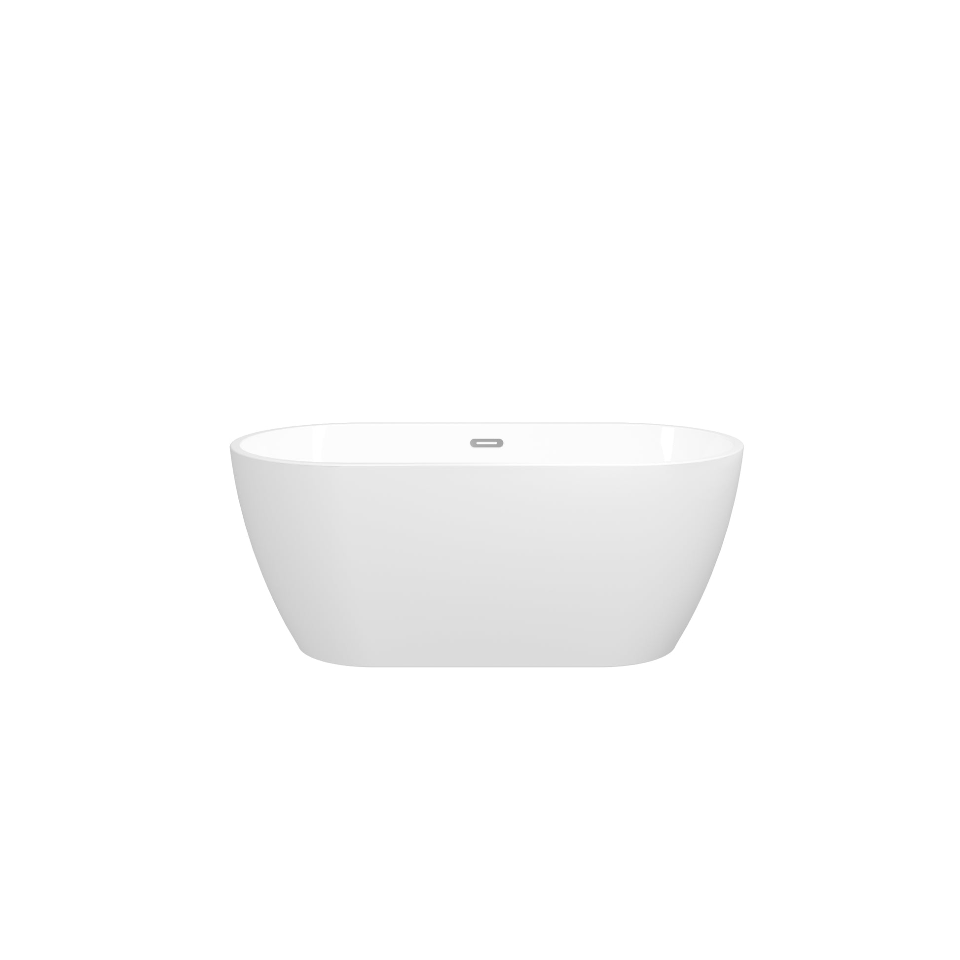 59'' Glossy Acrylic Freestanding Soaking Bathtub With Classic Slotted Overflow And Toe Tap Drain In Chrome, Cupc C Ertified, 02138 Glossy White Oval Bathroom Freestanding Tubs Polished 59 61 In Contemporary Soaking Center Acrylic Acrylic