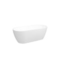 67'' Glossy Acrylic Freestanding Soaking Bathtub With Integrated Slotted Overflow And Brushed Nickel Toe Tap Drain, Cupc Certified, 02138 Glossy White Oval Bathroom Freestanding Tubs Polished 61 69 In Contemporary Soaking Center Acrylic Acrylic