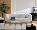 Wks2 White Sofa, Equipped With 2 Throw Pillows, Can Be Placed In The Studio, Living Room, Attic Multiple Scenes, Size 89.37* 35.43* Height 28.74 Inches White Fabric 3 Seat
