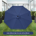 Patio Umbrella Outdoor Table Market Yard Umbrella Dark Blue Manual Garden & Outdoor Uv Resistant Umbrellas Stainless Steel