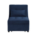 Modern Lift Top Storage Bench With Pull Out Bed 1Pc Dark Blue Velvet Tufted Solid Wood Furniture Dark Blue Velvet Blue Contemporary,Modern Flip Top Solid Wood