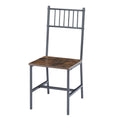 Dining Table Set, Barstool Dining Table With 2 Benches 2 Back Chairs, Industrial Dining Table For Kitchen Breakfast Table, Living Room, Party Room, Rustic Brown And Black,43.3 L X 23.6 W X 29.9 H Rustic Brown Seats 6 Particle Board