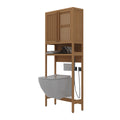 Toilet Storage Rack, Independent Bathroom, Laundry Room, Space Saving, Natural Color Neutral Bamboo