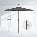 Patio Umbrella Outdoor Table Market Yard Umbrella Grey Manual Garden & Outdoor Uv Resistant Umbrellas Stainless Steel