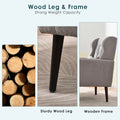 Modern Accent Chair,Chenille Arm Chairs For Living Room,Upholstered Mordern Armchair,Comfy Soft Padded Lounge Chair In Small Space, Bedroom, W Pillow, Solid Wood Leg Gray Grey Light Brown Primary Living Space Modern Rubberwood Foam Chenille