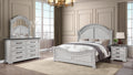 Transitional Style 4 Pc Queen Bedroom Set Made With Wood In Antique White Box Spring Required Queen Antique White Wood 4 Piece Set Bedroom Bed Included,Dresser Included,Mirror Included,Nightstand