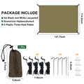 Camping Tarp Waterproof, Hammock Rain Fly Lightweight, Backpack Tarp Portable, Multifunctional Tent Tarp For Camping, Emergency Shelter Tarp, Uv Protection, 210T Polyester, 11.8 X 9.5 Ft, Beige Beige Manual Garden & Outdoor Water Resistant Portable