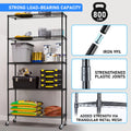 Heavy Duty Shelving Unit, Wire Metal Stackable Storage, 5 Tier Shelf, Chrome, 21