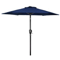 7.5Ft Patio Outdoor Table Market Yard Umbrella With Push Button Tilt Crank, 6 Sturdy Ribs For Garden, Deck, Backyard, Pool, Dark Blue Dark Blue Manual Garden & Outdoor High Wind Resistant Umbrellas Stainless Steel