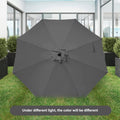 Patio Umbrella Outdoor Table Market Yard Umbrella Grey Manual Garden & Outdoor Uv Resistant Umbrellas Stainless Steel