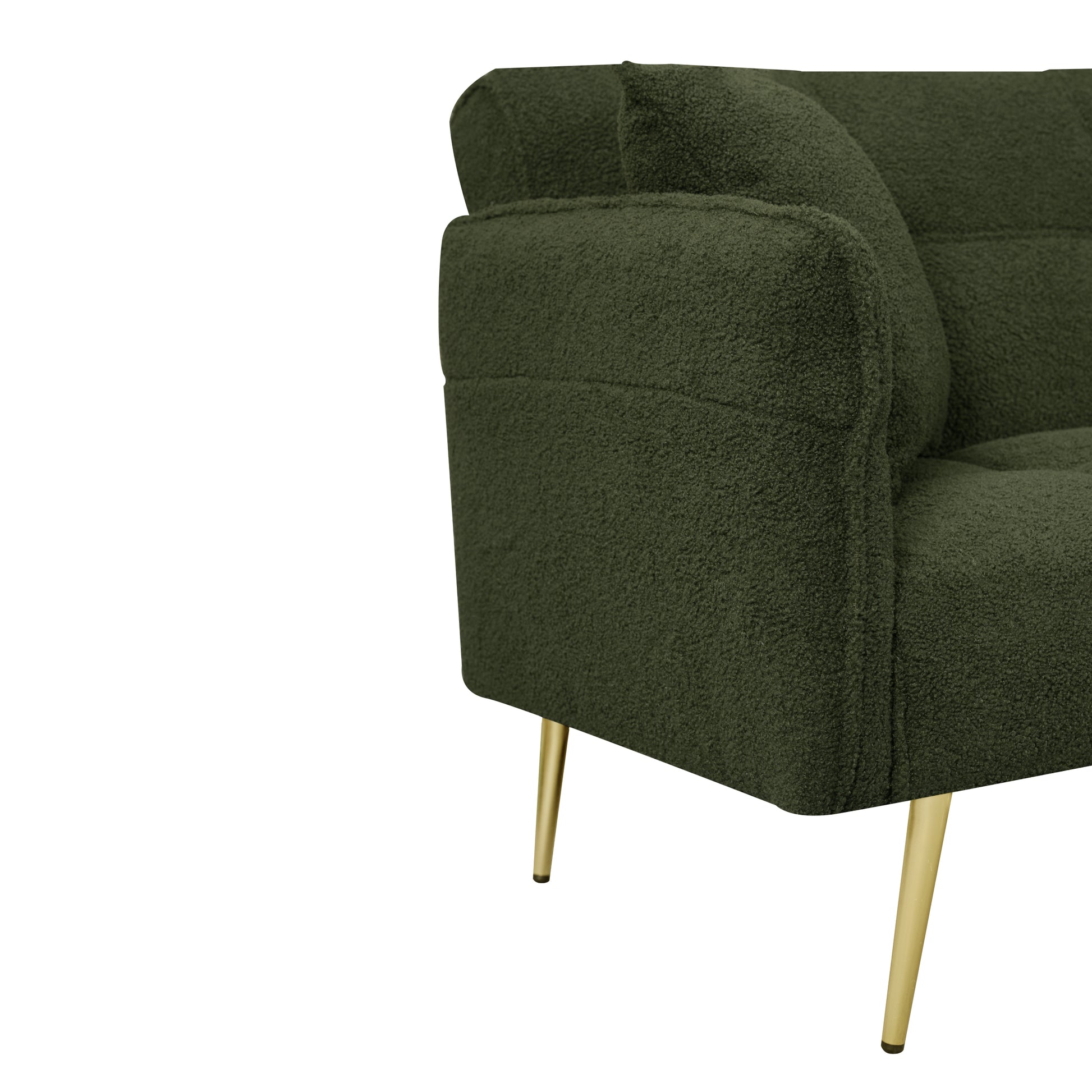 70.1 "Futon Sofa Bed, Convertible Double Sofa Bed With Folding Armrests For Living Rooms And Small Spaces Green Light Brown Velvet Wood Primary Living Space Medium Soft Loose Back Contemporary Eucalyptus Foam Foam 2 Seat