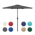 Patio Umbrella Outdoor Table Market Yard Umbrella Grey Manual Garden & Outdoor Uv Resistant Umbrellas Stainless Steel