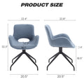 Ts Teddy Velvet Upholstered Chair With Metal Legs,Modern Accent Without Wheels, Home Office Chair Desk Chair Computer Task Chair With 360 Degree Rotating For Office Bedroom Living Room,Navy Blue Navy Blue Teddy