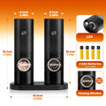 Electric Salt And Pepper Grinder Set, One Hand Adjustable Coarseness, Battery Powered With Stand, Seasoning Tools For Kitchen, Dining Or Gifts, Black Black Plastic