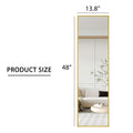 The 4Rd Generation Aluminum Alloy Metal Frame Wall Mounted Full Body Mirror, Bathroom Makeup Mirror, Bedroom Entrance, Decorative Mirror, Quality Upgrade, 48 