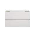 Alice 36W 201,Wall Mount Cabinet Without Basin, White Color, With Two Drawers, Pre Assembled White Mdf