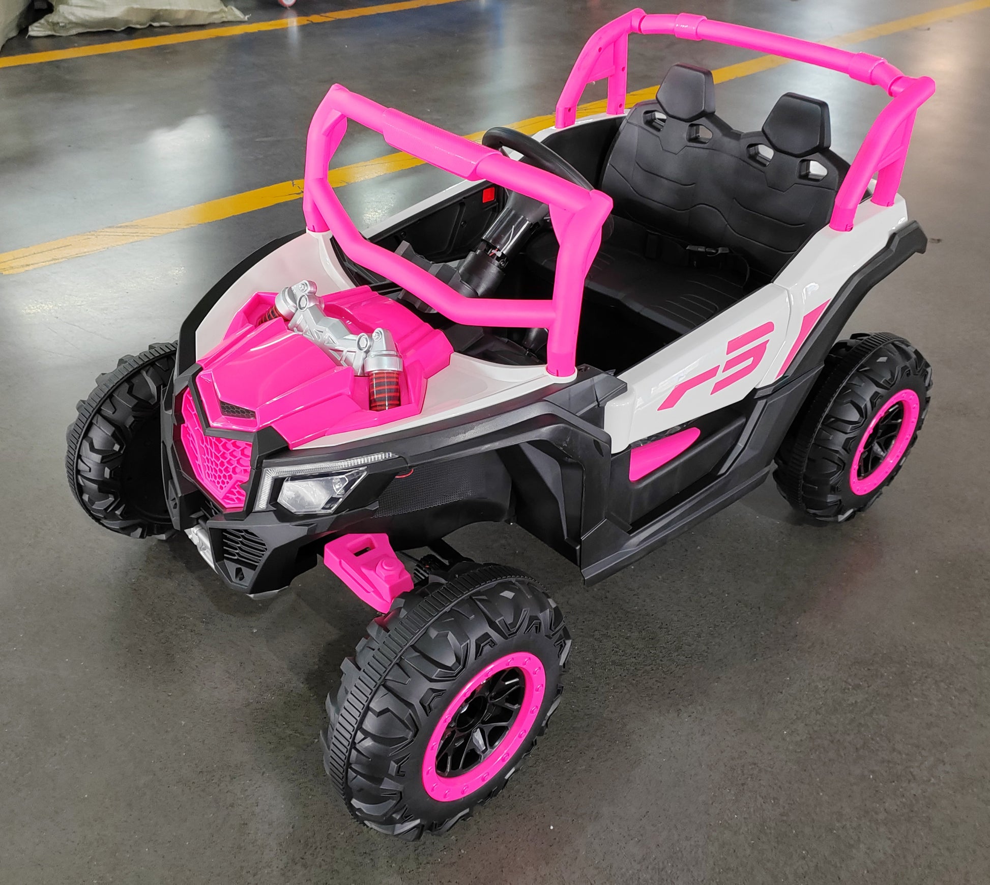 Ride On Car, Kids Electric Utv Car, Tamco Riding Toys For Kids With Remote Control Amazing Gift For 3 6 Years Boys Girls Pink White Plastic