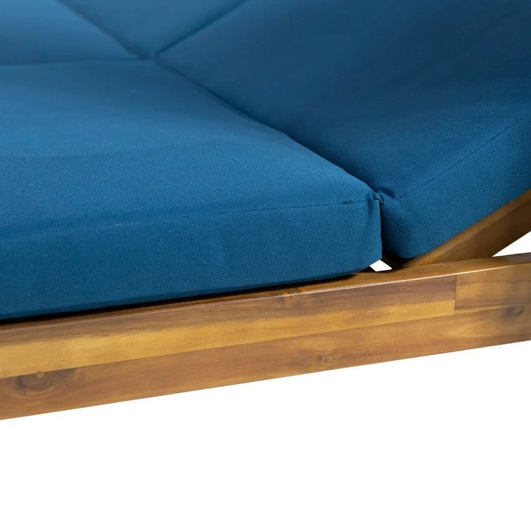 Kenzie Daybed Teak Wood Waterproof Fabric