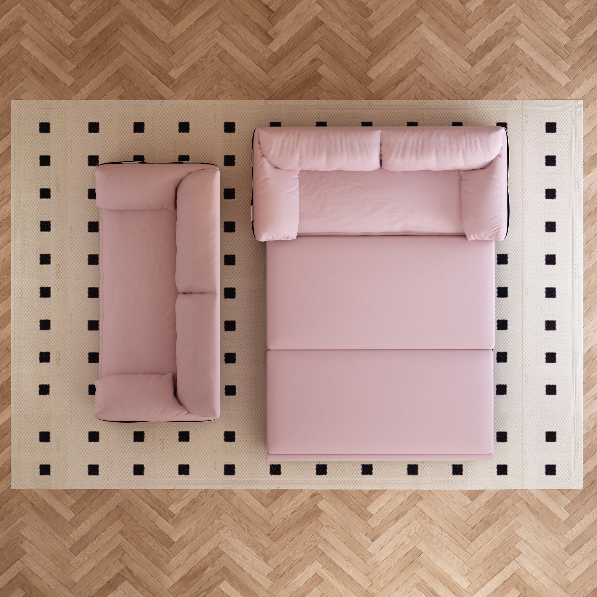 63.8" Queen Pull Out Sofa Bed, 3 In 1 Convertible Sleeper Sofa With Side Storage,Multi Functional Velvet Loveseat Bed For Living Room,Bedroom,Apartment,Office,Pink Pink Velvet Velvet 2 Seat