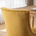 Ultra Side Dining Chair,Thickened Fabric Chairs With Neutrally Toned Solid Wood Legs,Bronze Nail Head,Set Of 2,Golden Yellow,Sw1807Gl Golden Dining Room American Design Set Of 2 Foam Fabric