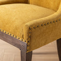 Ultra Side Dining Chair,Thickened Fabric Chairs With Neutrally Toned Solid Wood Legs,Bronze Nail Head,Set Of 2,Golden Yellow,Sw1807Gl Golden Dining Room American Design Set Of 2 Foam Fabric