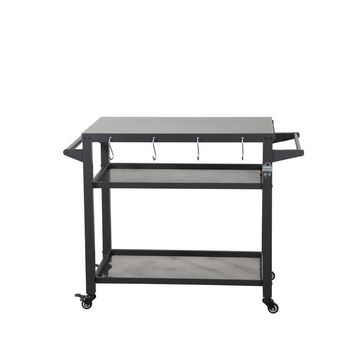 3 Shelf Outdoor Grill Table, Grill Cart Outdoor With Wheels, Pizza Oven Table And Food Prep Table, Blackstone Table With Propane Tank Hook, Grill Stand For Blackstone Griddle For Outside Bbq Grey