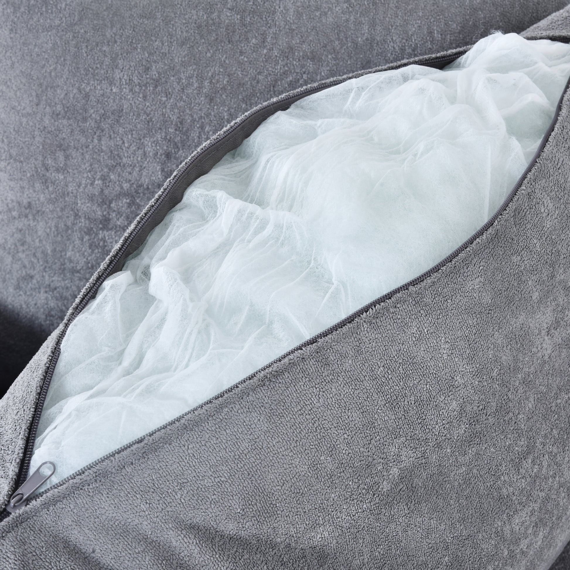 L Shaped Sofa With Padded Cashmere: Multi Functional Design, Modern Luxury Appearance Ideal For Living Rooms, Apartments Easy Assembly & Maintenance,Grey Grey Velvet Wood Primary Living Space Medium Soft Art Deco Square Arms Memory Foam Velvet 3 Seat